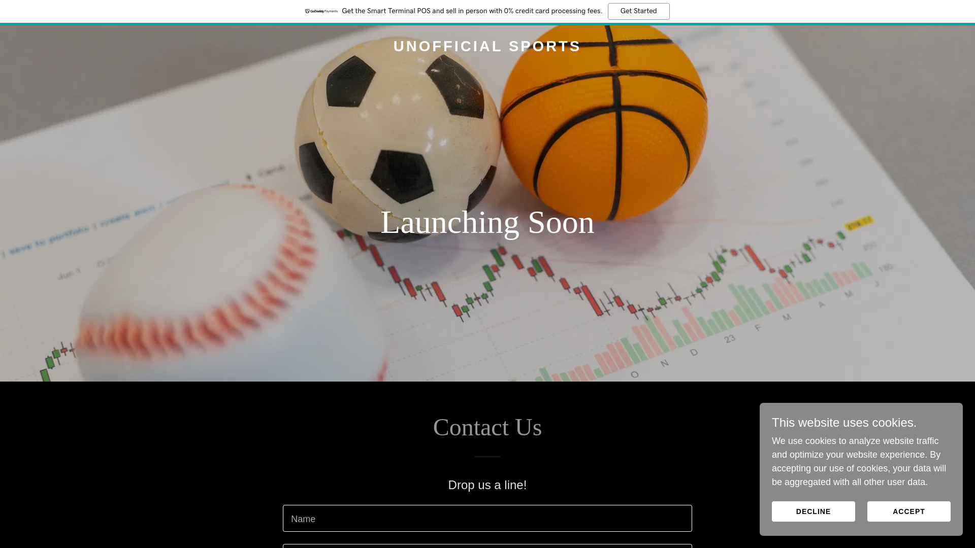 website screenshot of https://unofficial-sports.com