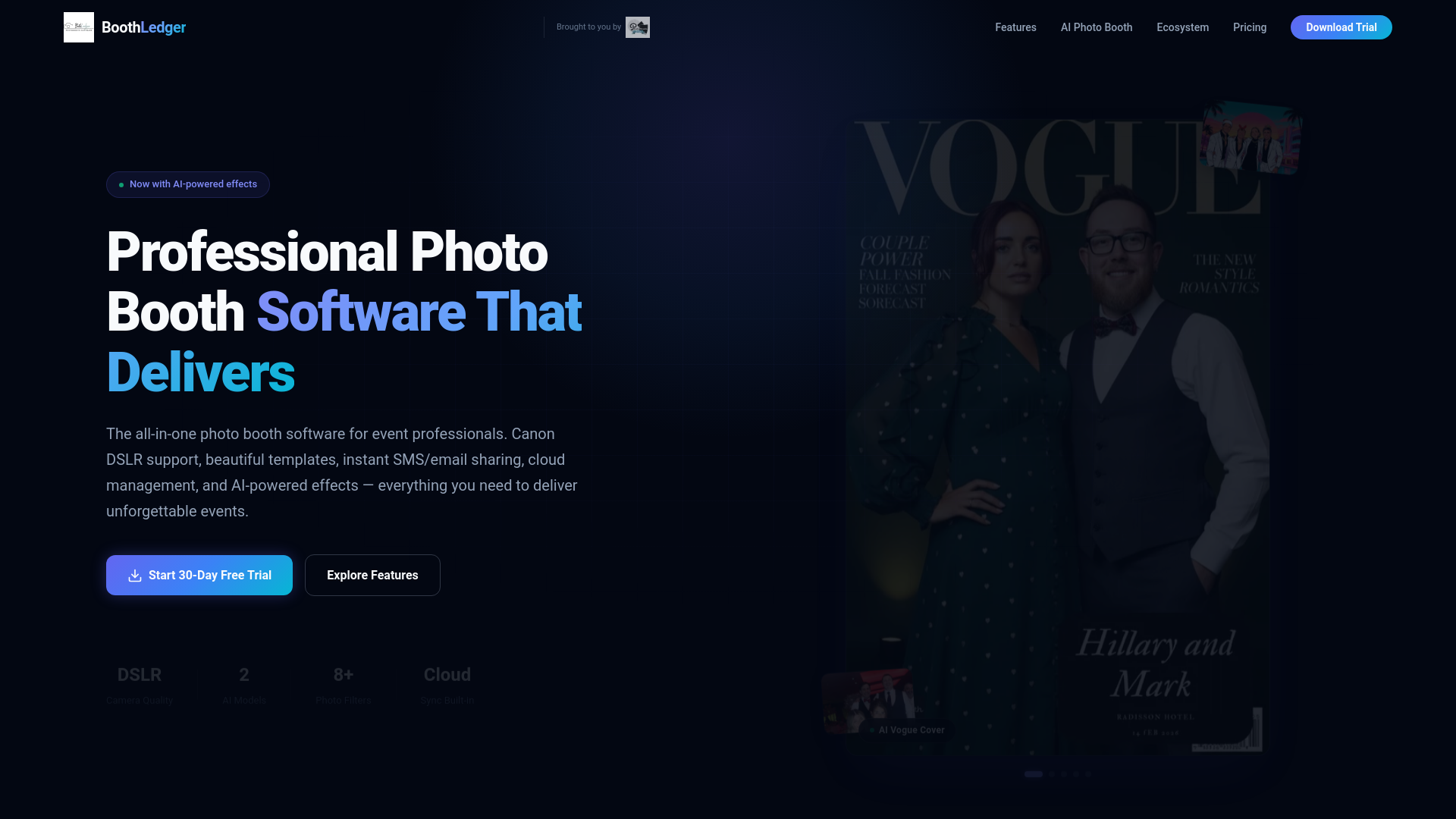 website screenshot of https://boothledger.com/