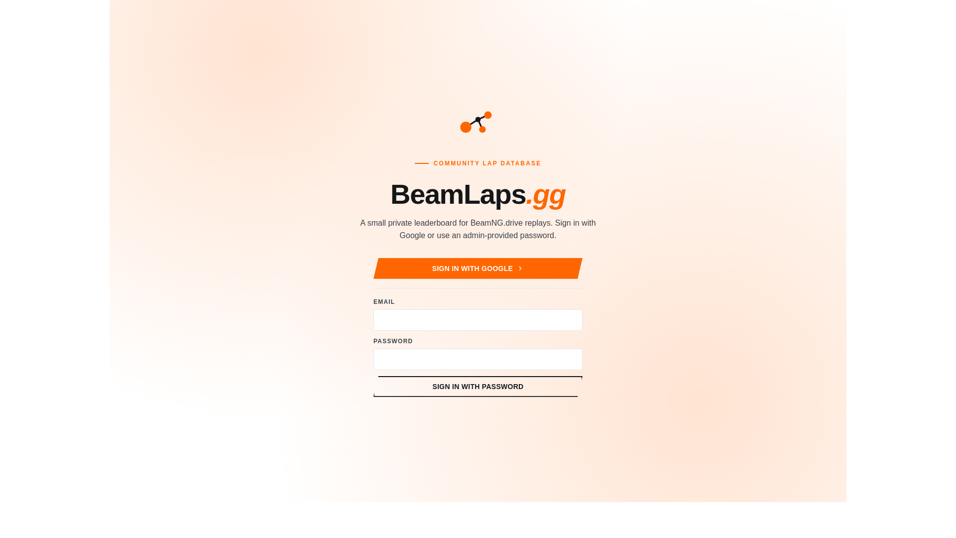 website screenshot of https://beamlaps.gg/