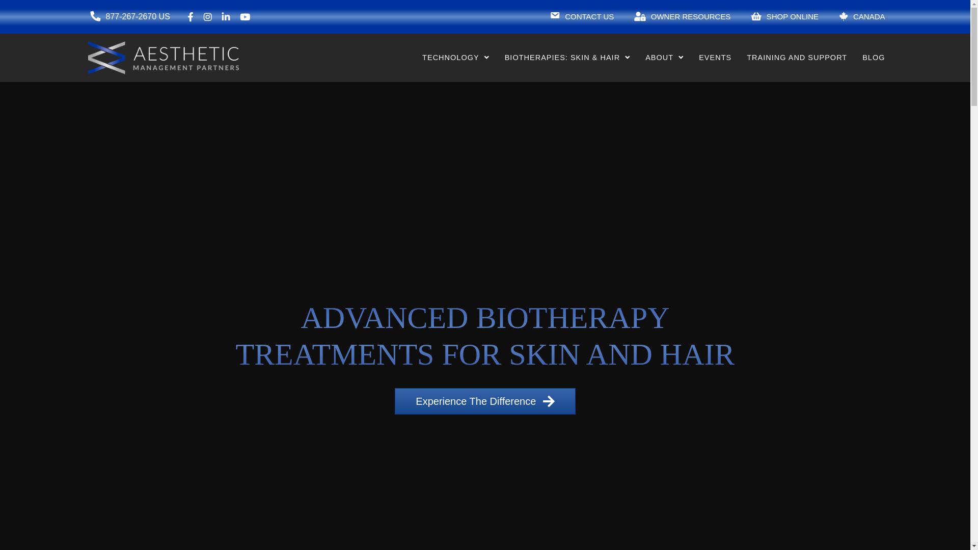 website screenshot of https://goaestheticmanagement.com/