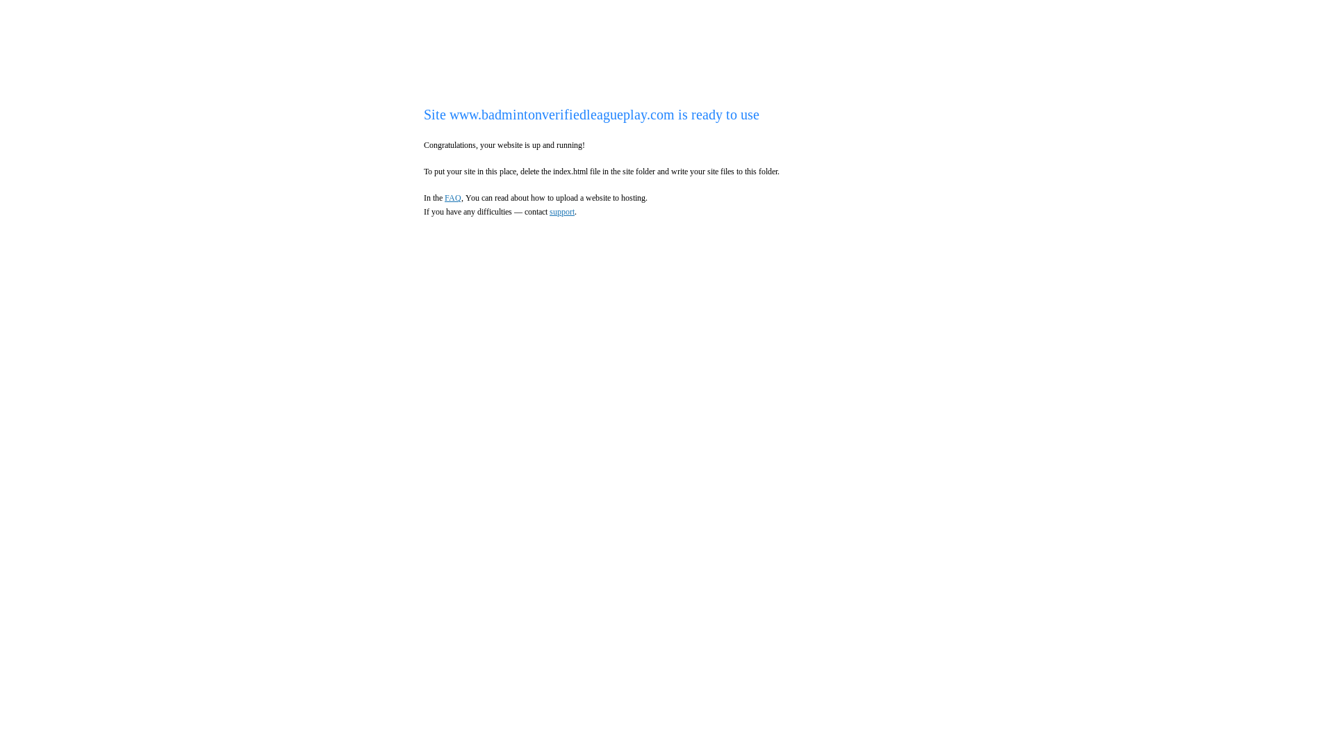 website screenshot of https://badmintonverifiedleagueplay.com/