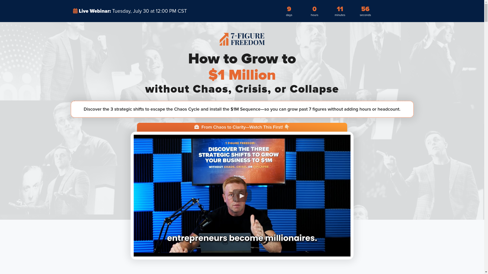 website screenshot of https://seven-figure-freedom.com/