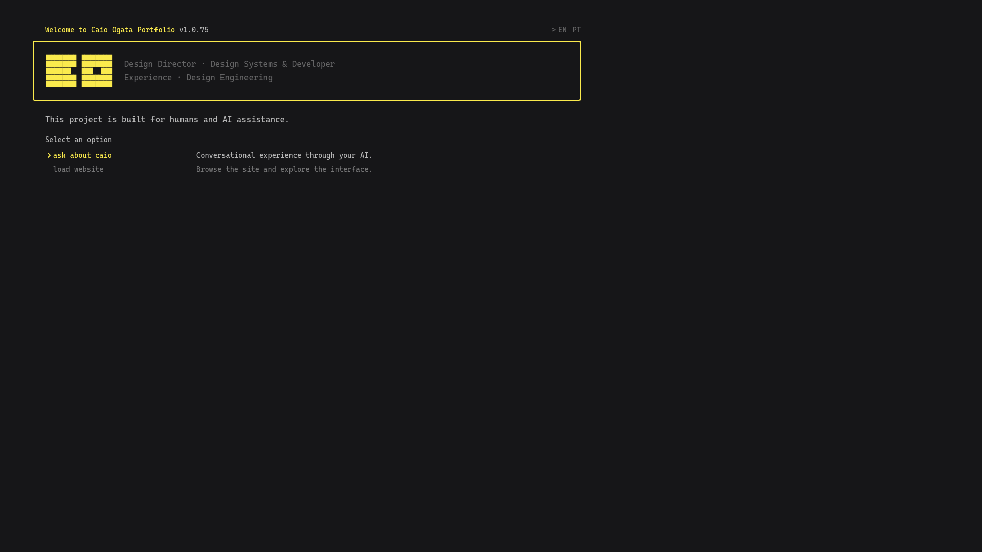 website screenshot of https://caioogata.com/