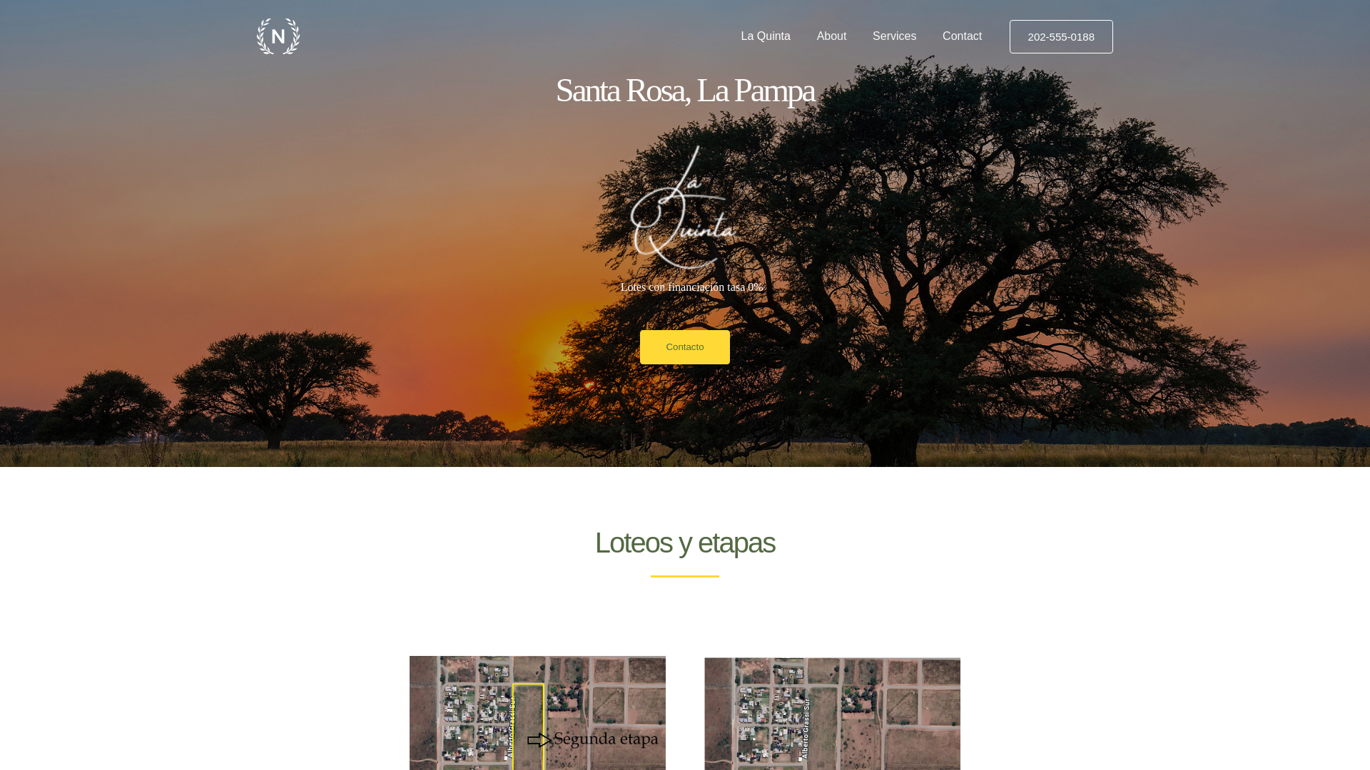 website screenshot of https://laquintaloteo.com