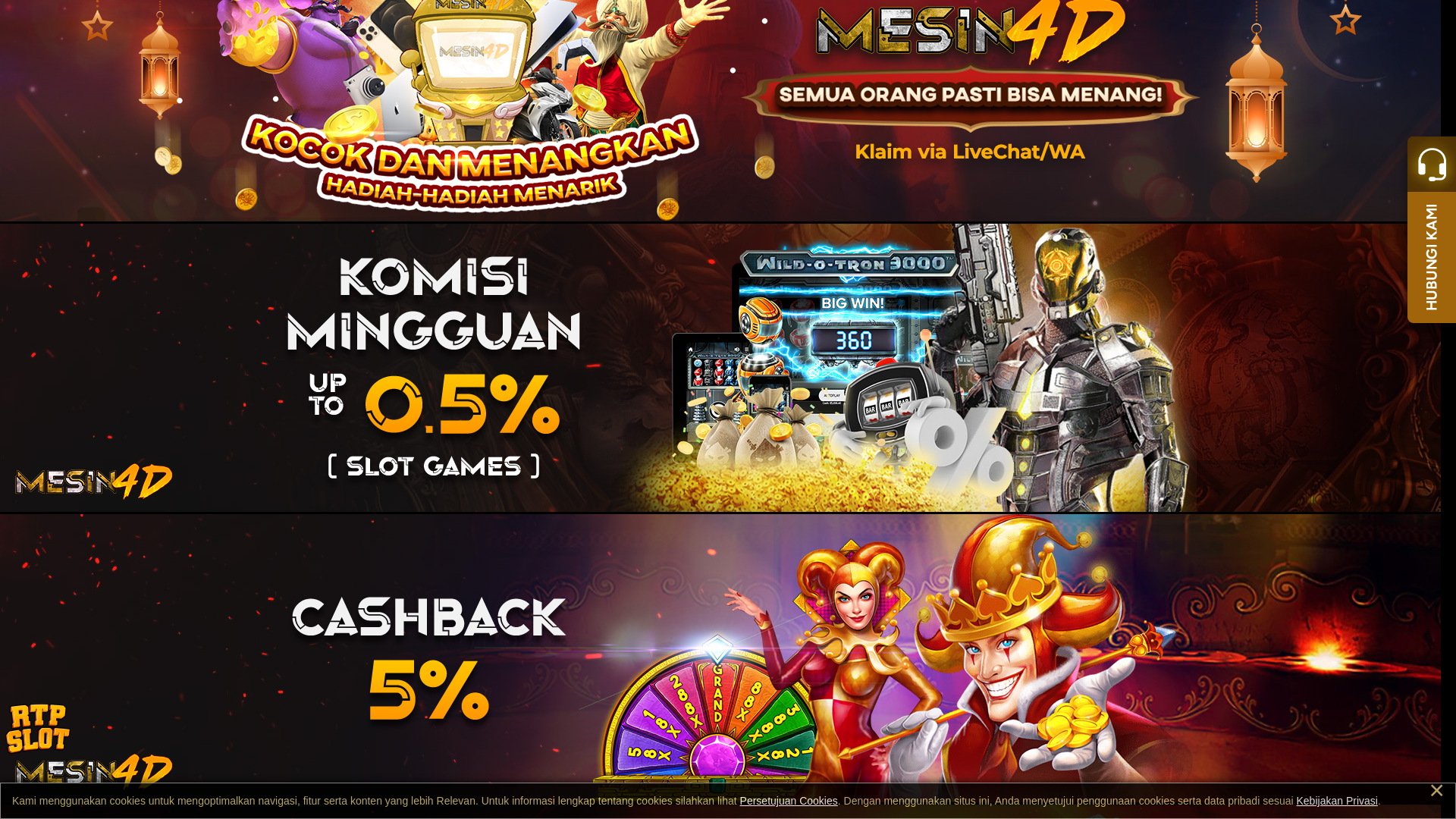 website screenshot of https://mesin4daltlogin.com/