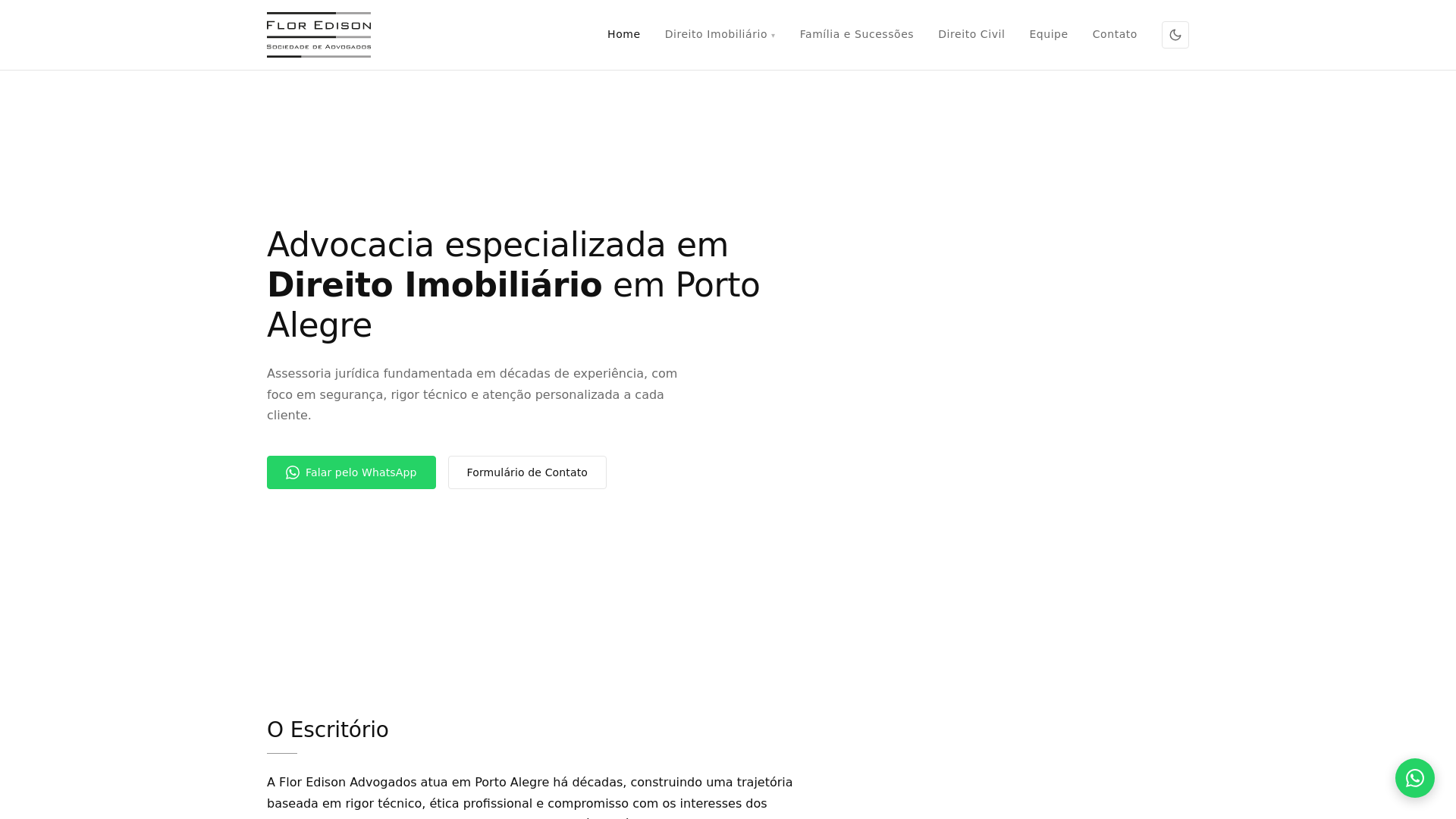 website screenshot of https://site-floredisonadvogados.pages.dev/