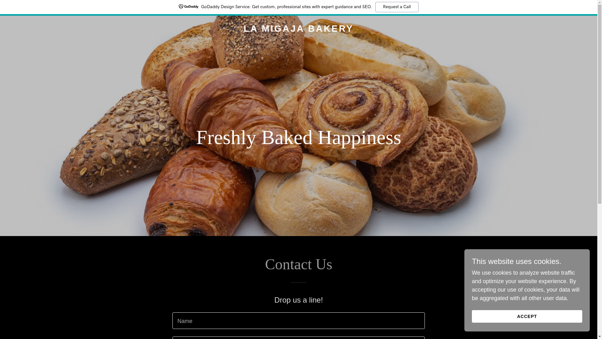 website screenshot of https://migajabakery.com/