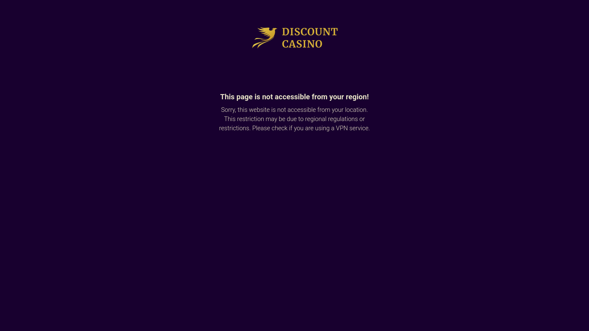 website screenshot of https://discountcasino701.com/