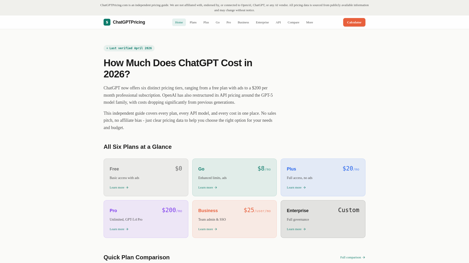 website screenshot of https://chatgptpricing-akr.pages.dev/