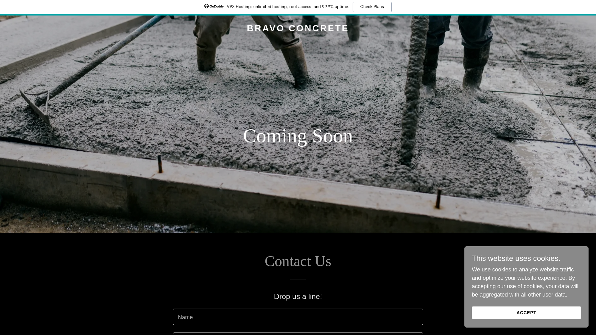 website screenshot of https://bravoconcrete.co/