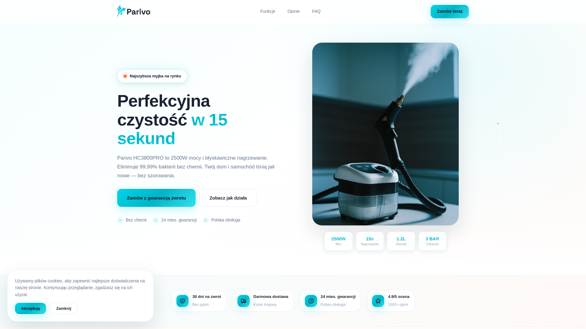 website screenshot of https://parivo.pl/