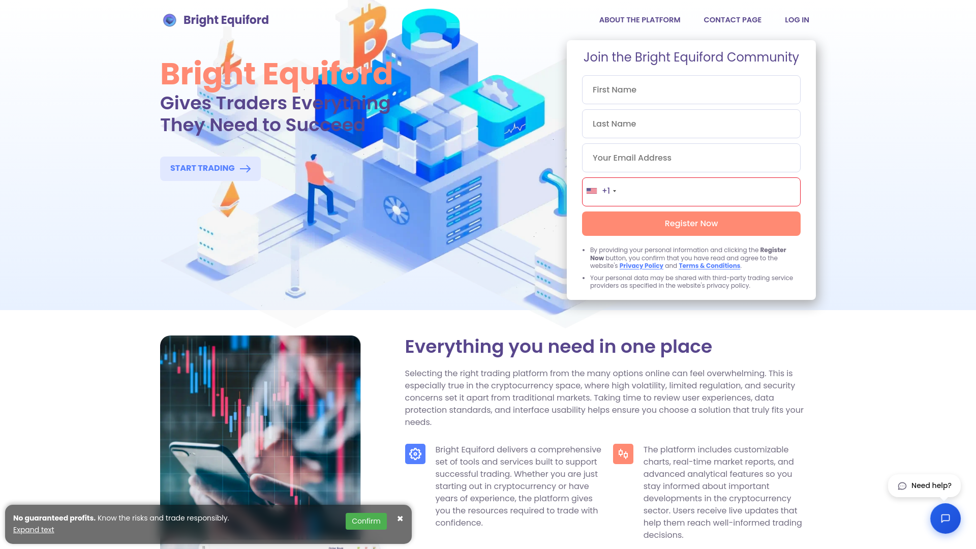 website screenshot of https://brightequiford.net/