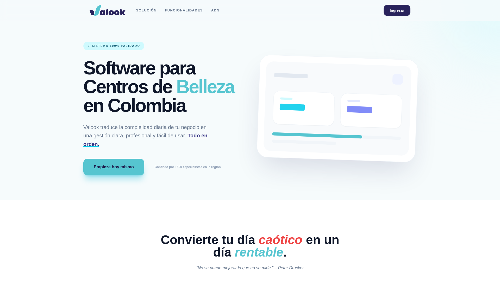 website screenshot of https://gestioneds.com/
