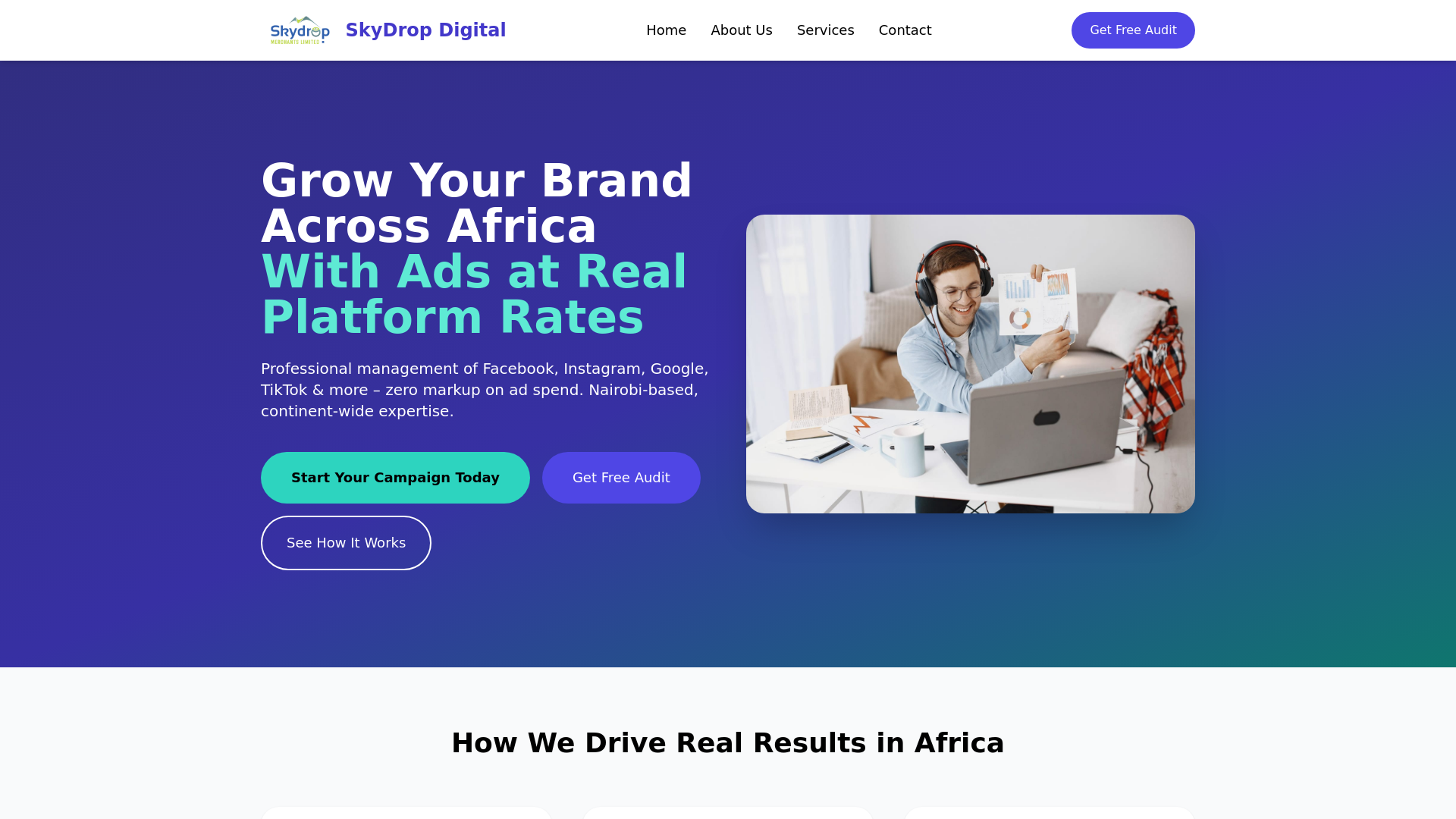 website screenshot of https://skydropmerchants.com/