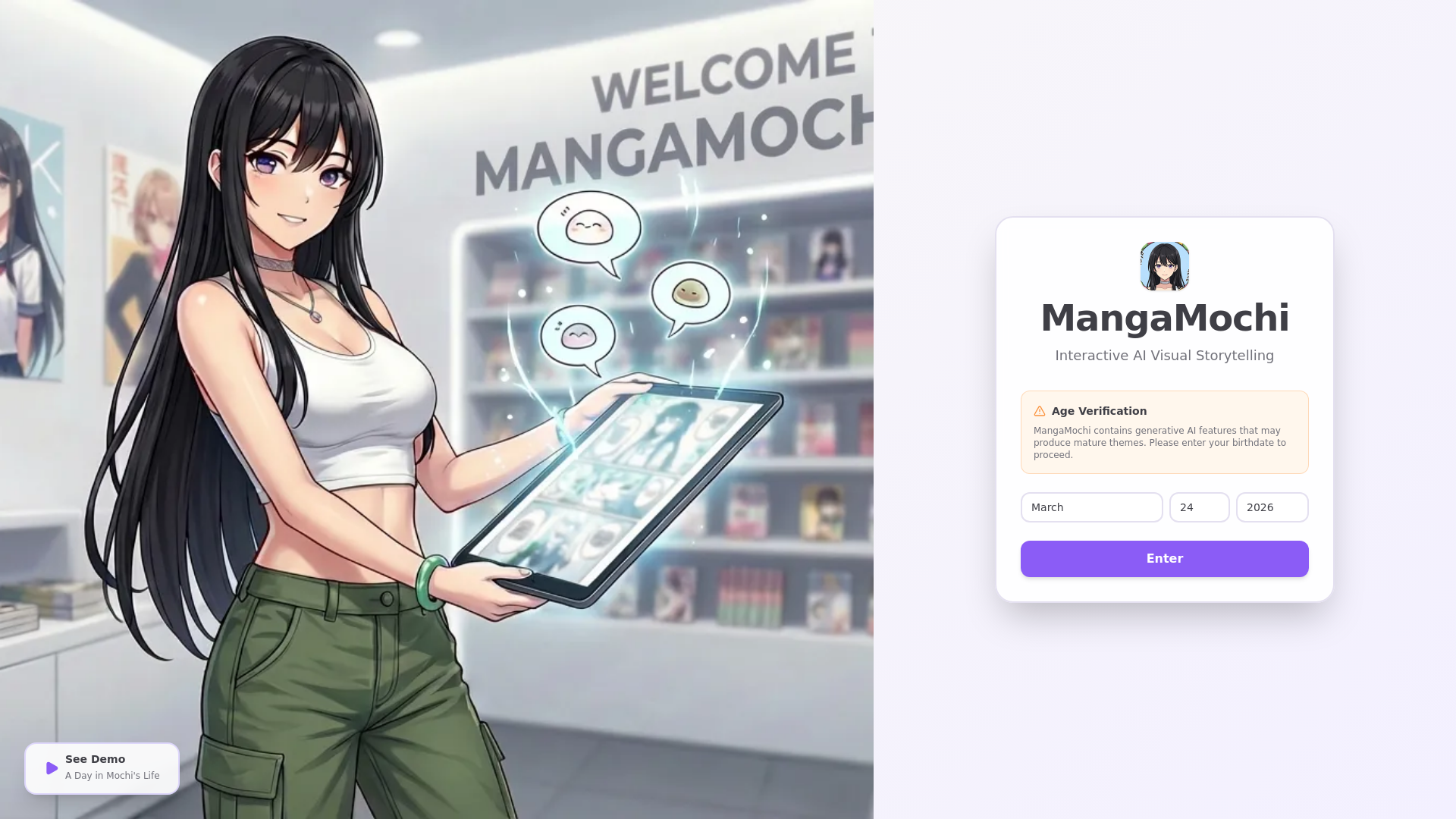 website screenshot of https://mangamochi.pages.dev/