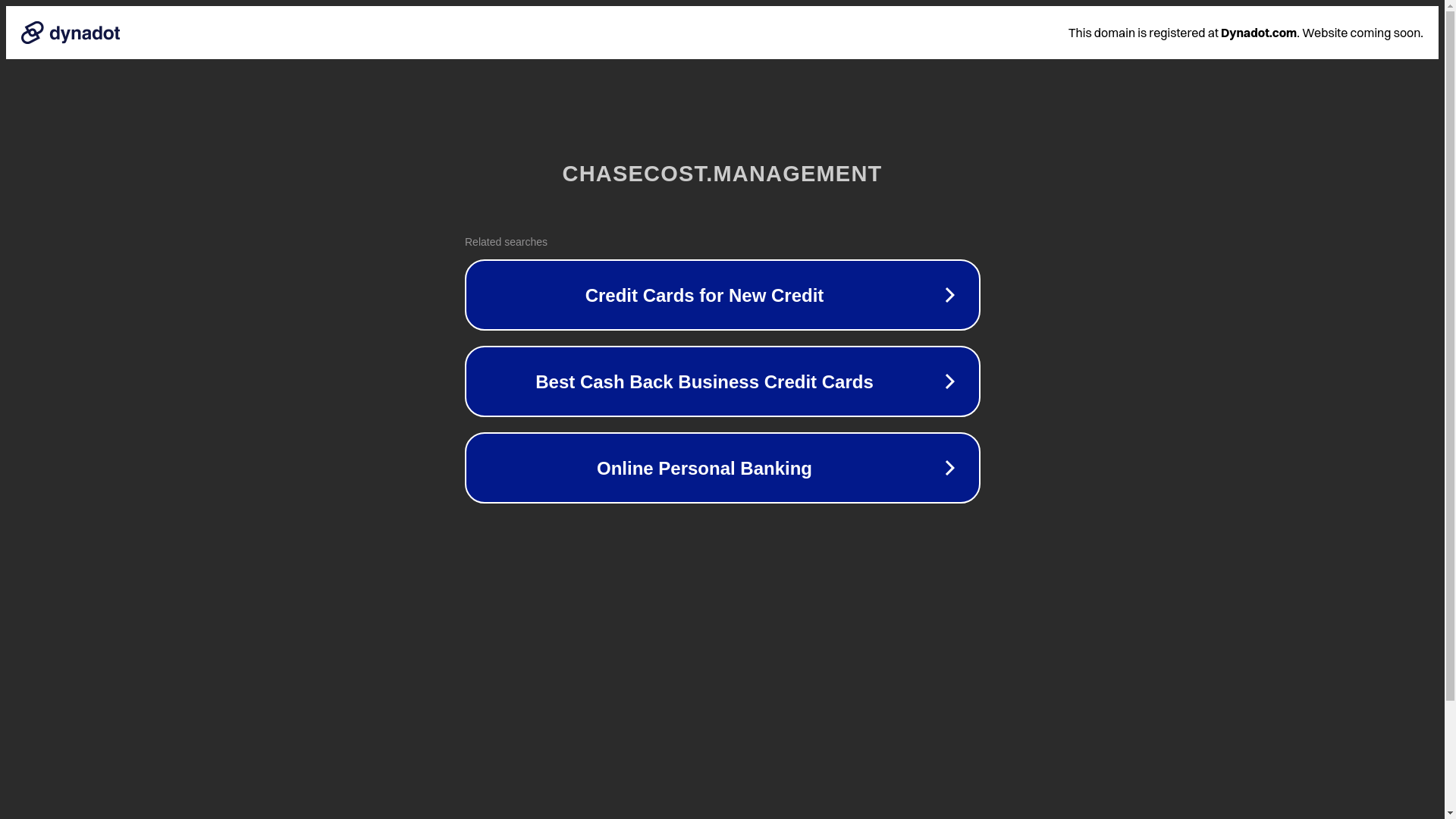 website screenshot of https://chasecost.management/