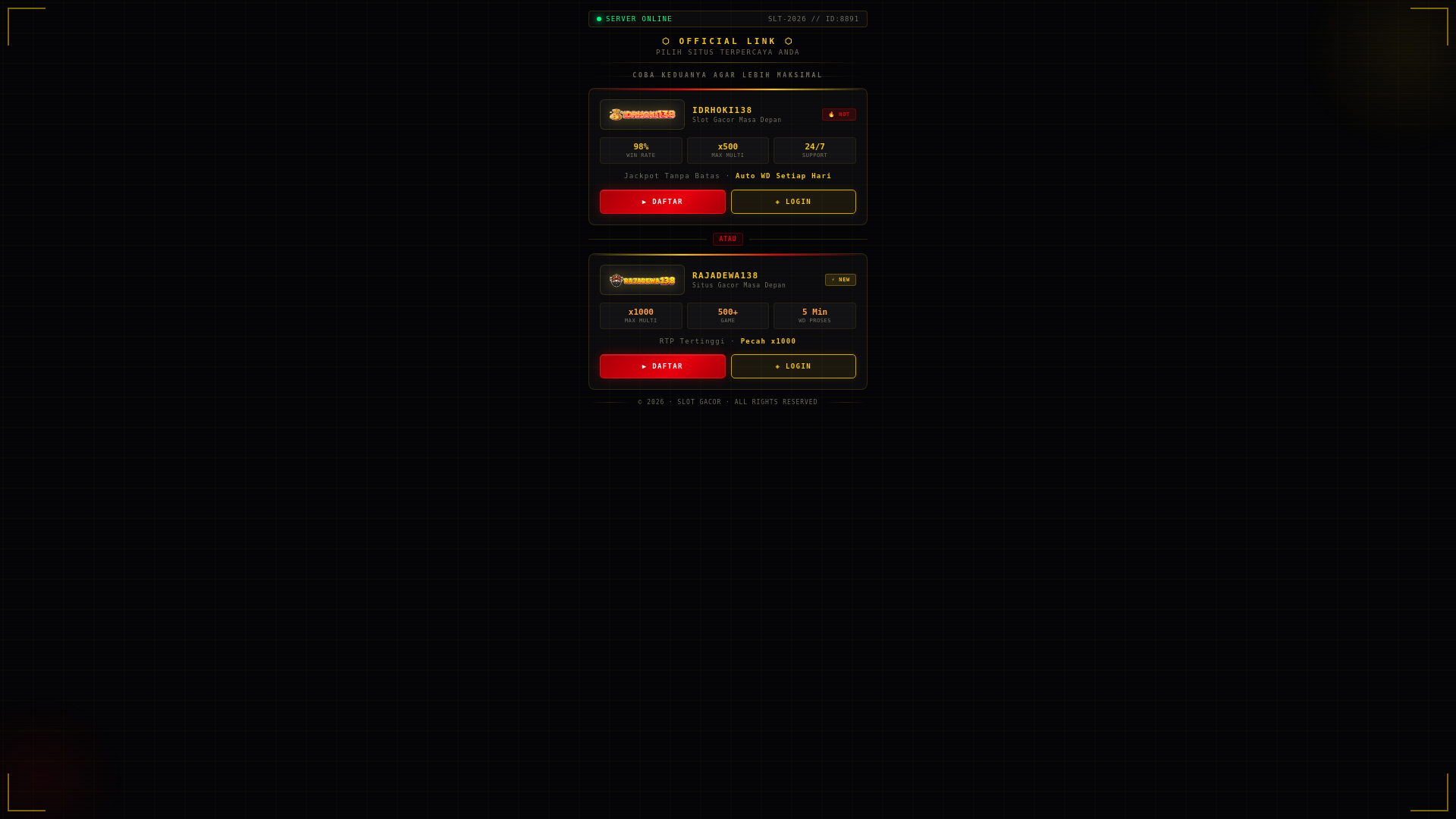 website screenshot of https://slothoke747.live/