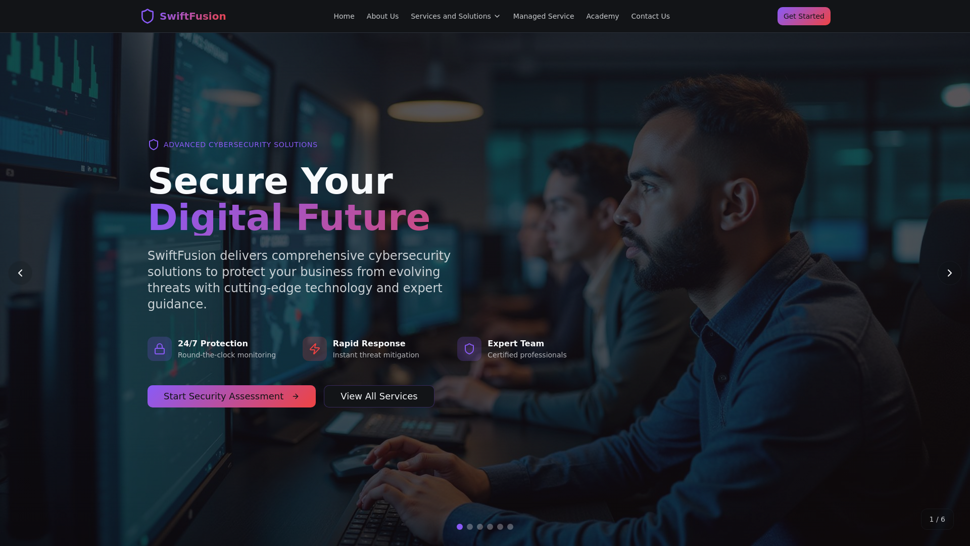 website screenshot of https://swiftfusion.tech