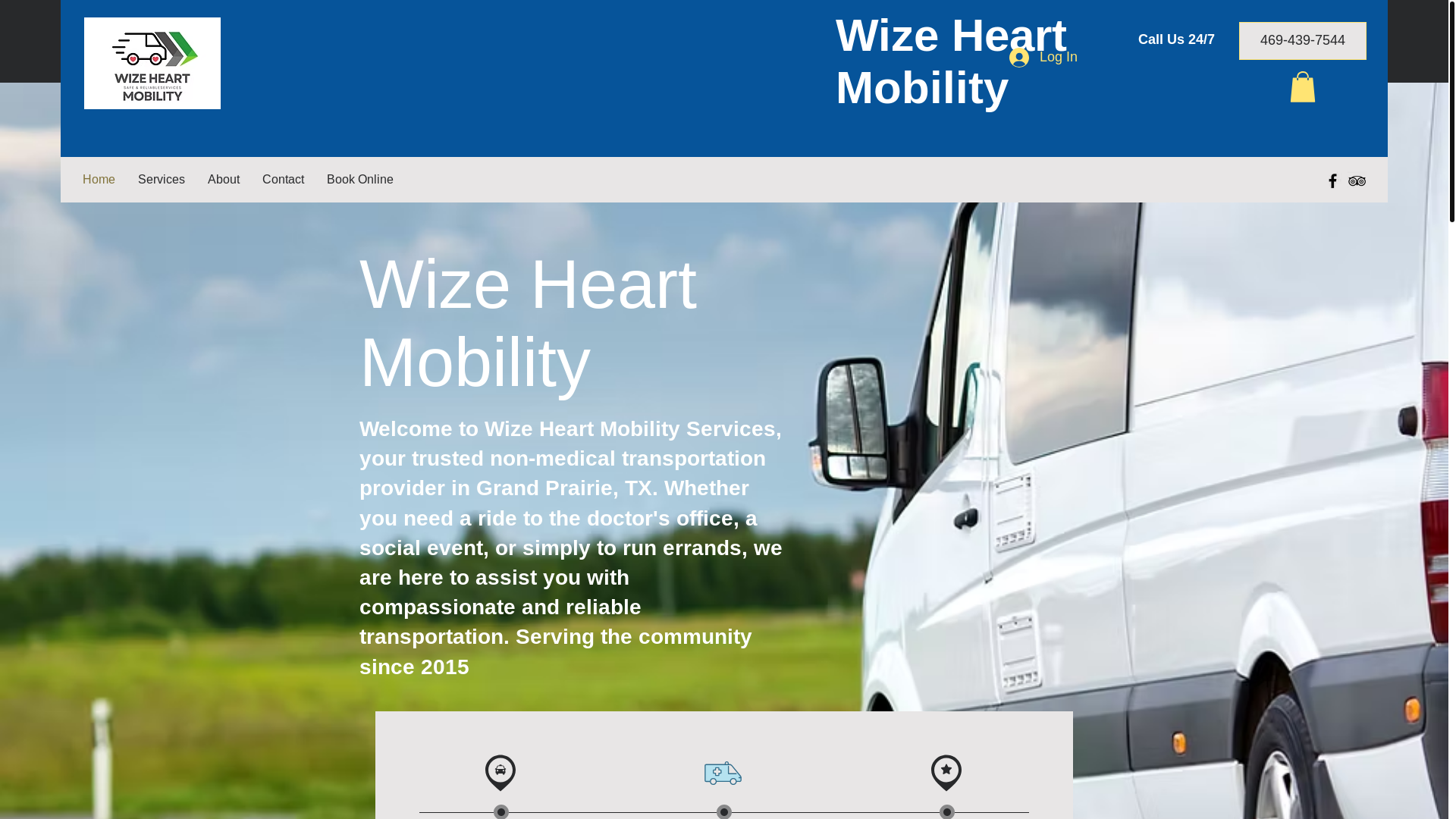 website screenshot of https://wizeheartmobility.com/