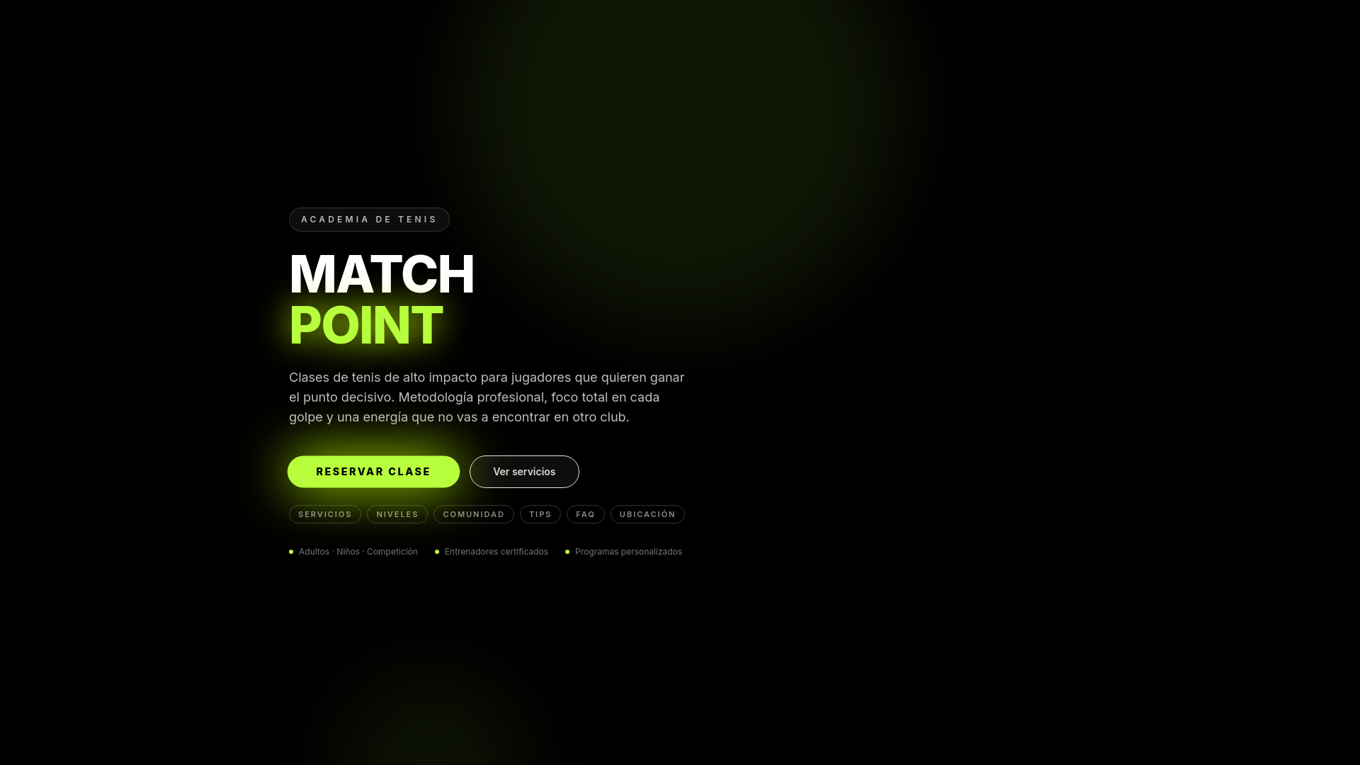 website screenshot of https://matchpointmvd.com/