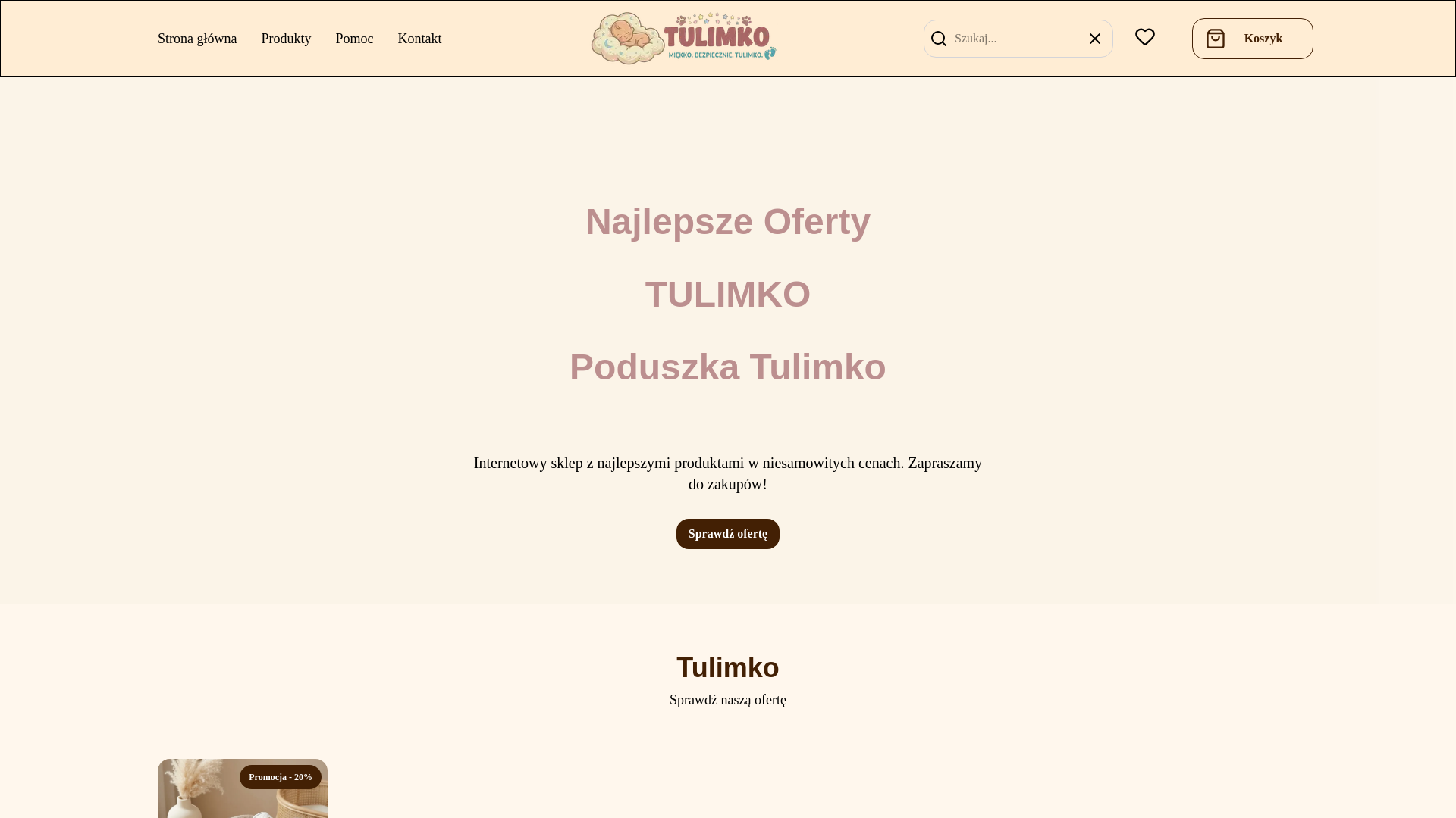 website screenshot of https://tulimko.pl/