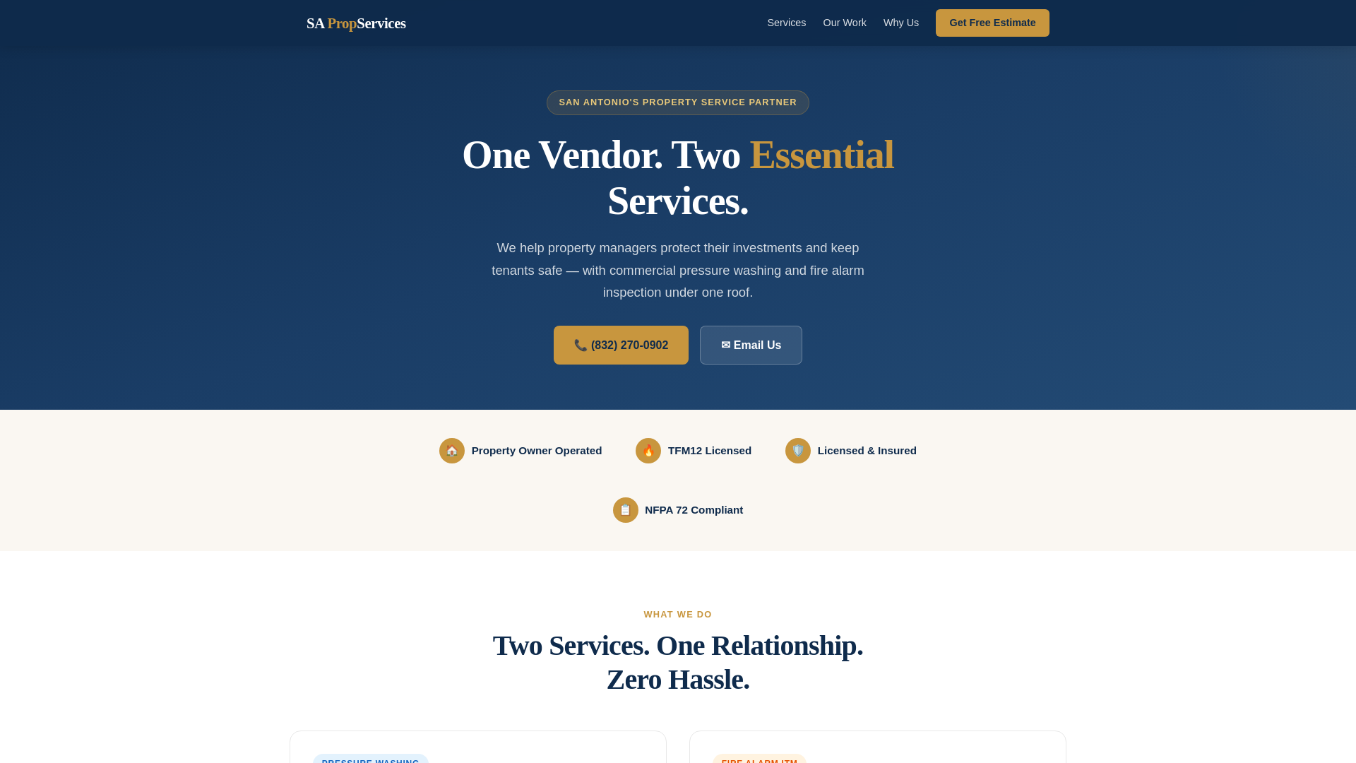 website screenshot of https://sapropsvcs.pages.dev/
