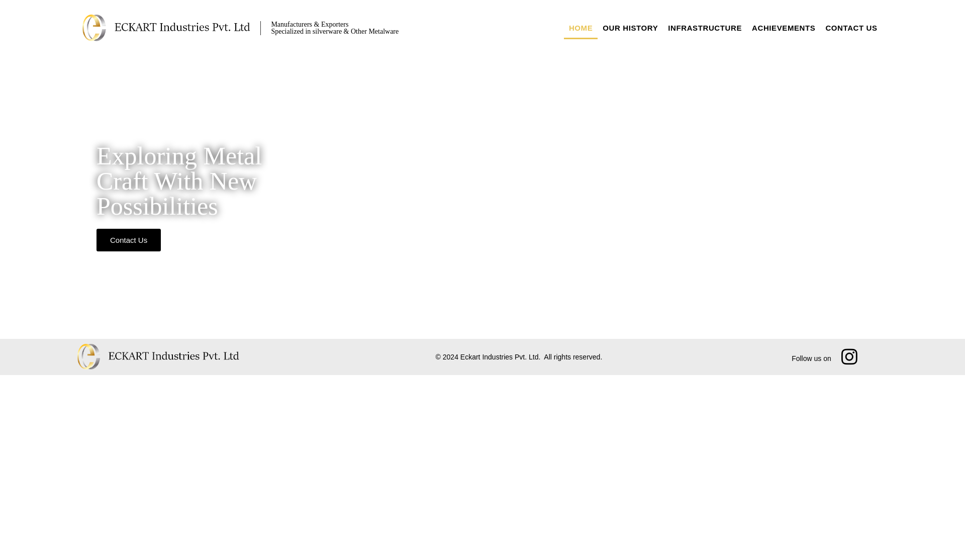 website screenshot of https://eckartindustries.info/