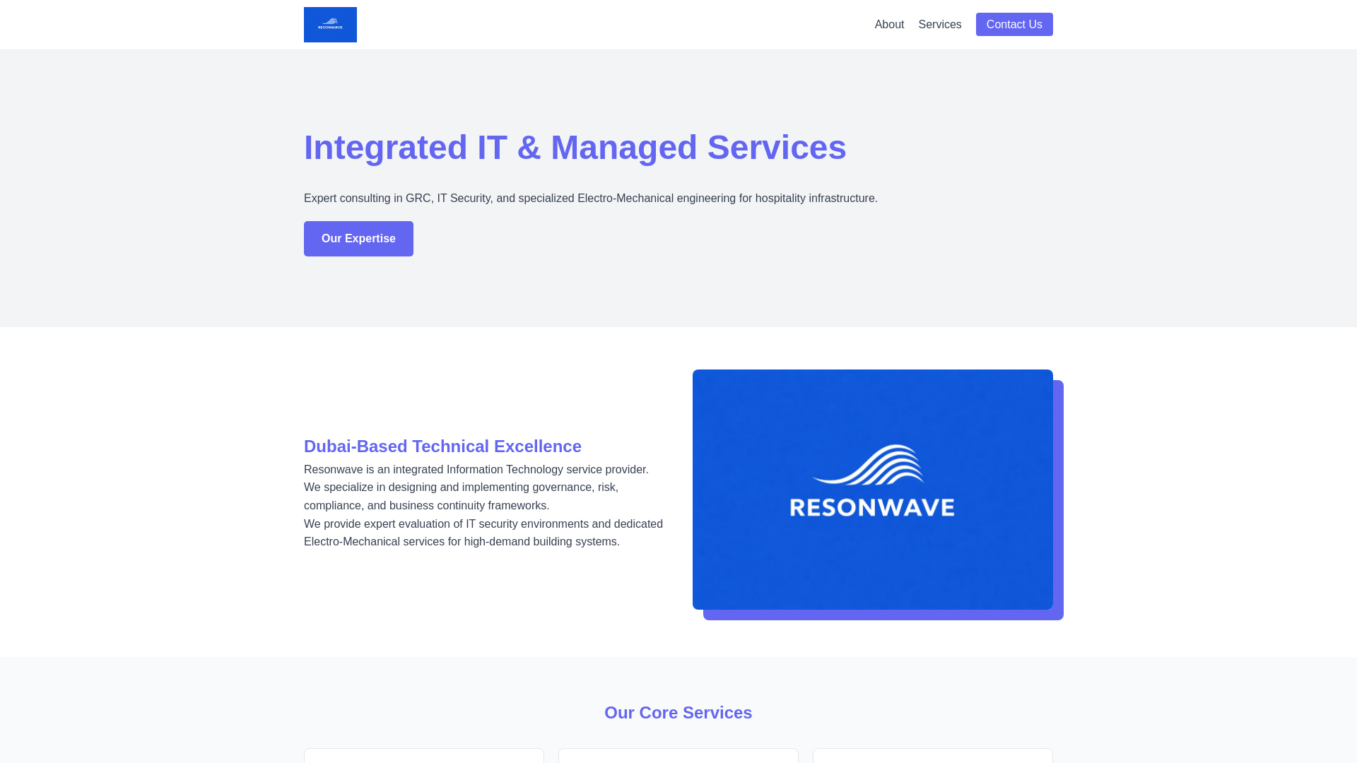 website screenshot of https://resonwave-web.pages.dev/