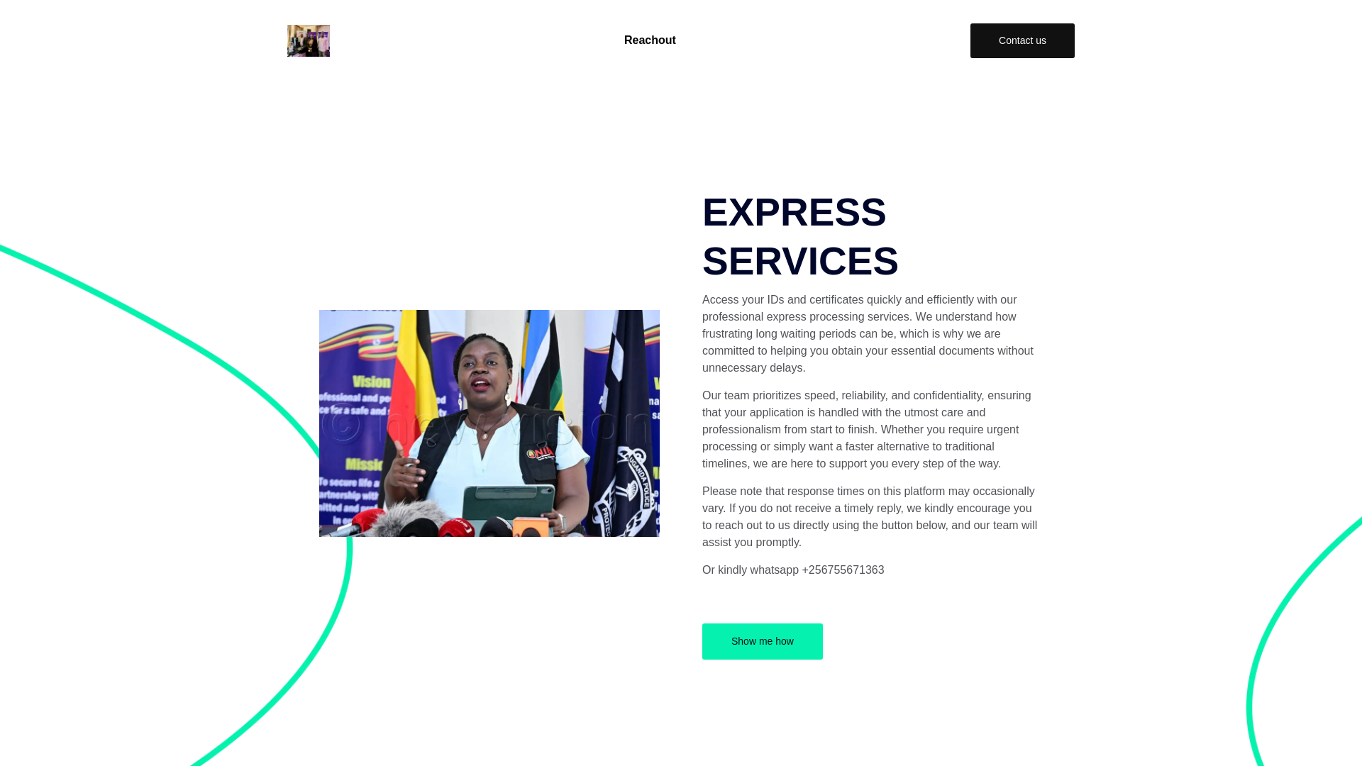 website screenshot of https://nira-express-services.org/