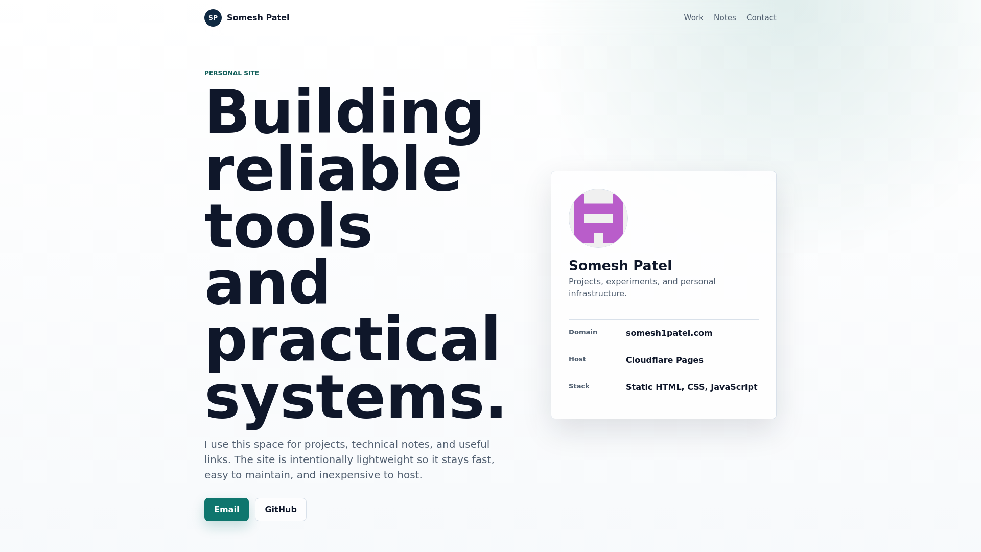 website screenshot of https://someshpatel-com.pages.dev/