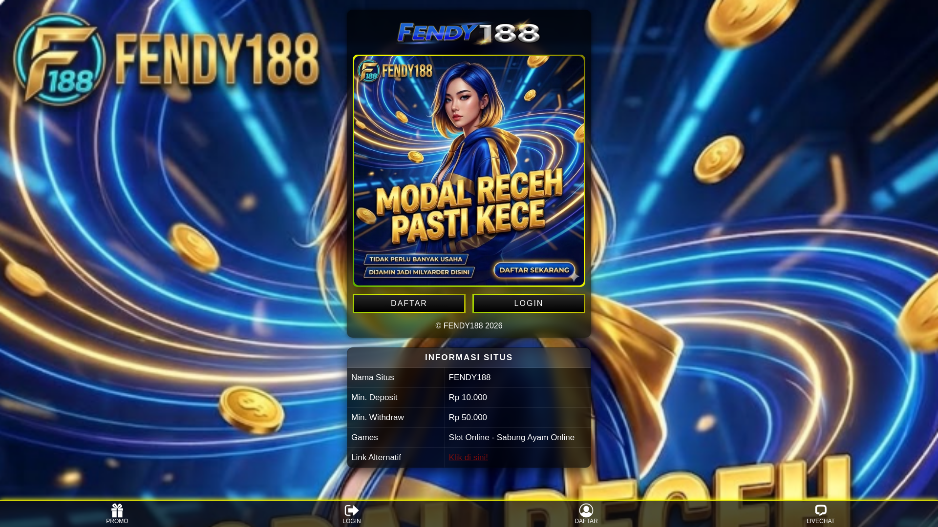 website screenshot of https://fendy-lifestylebean.pages.dev/