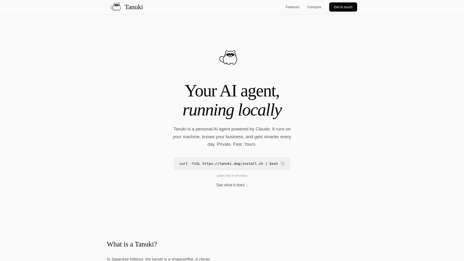 website screenshot of https://tanuki-dog.pages.dev/