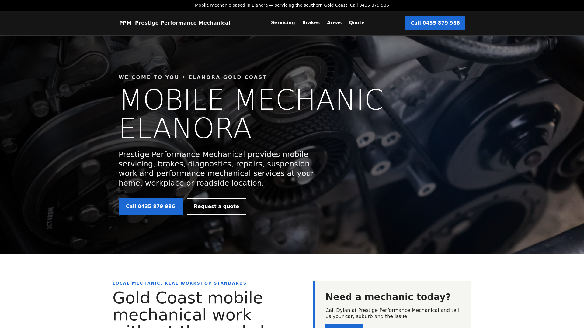 website screenshot of https://mobilemechanicelanora.pages.dev/