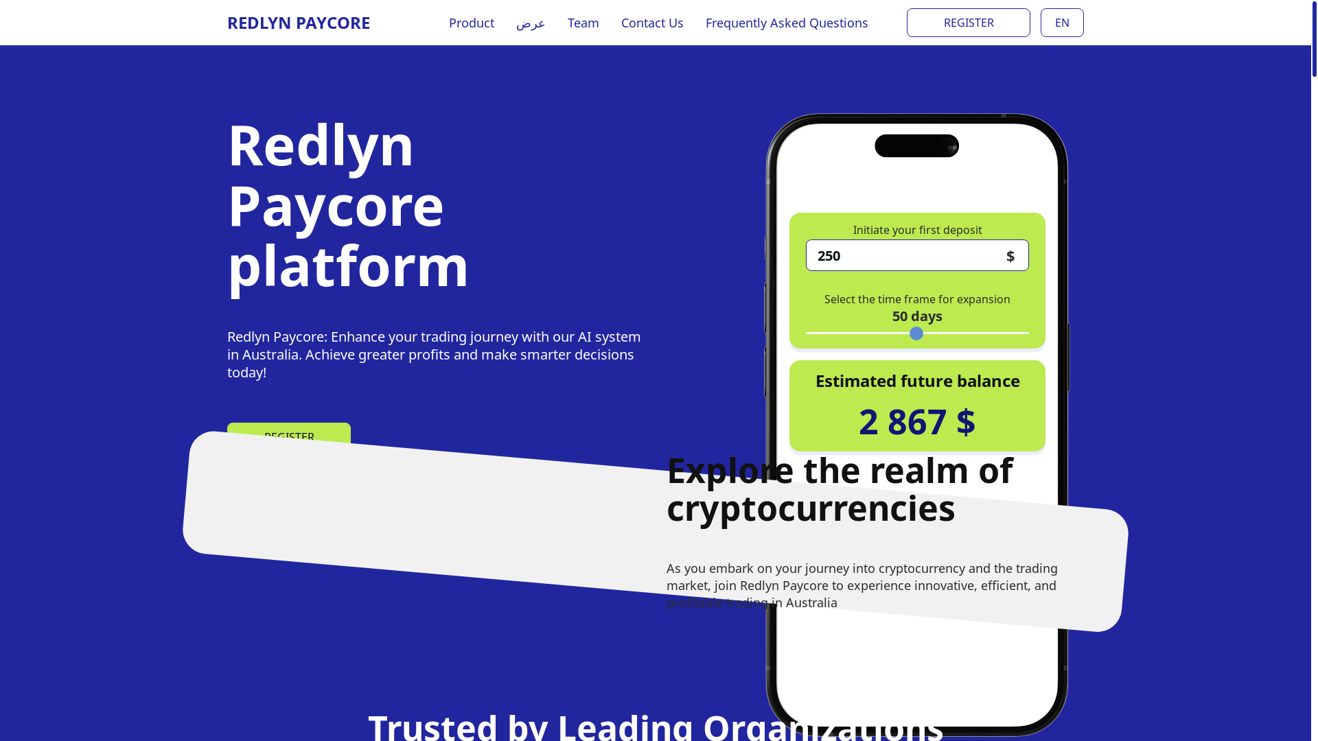 website screenshot of https://redlyn-paycore.com/