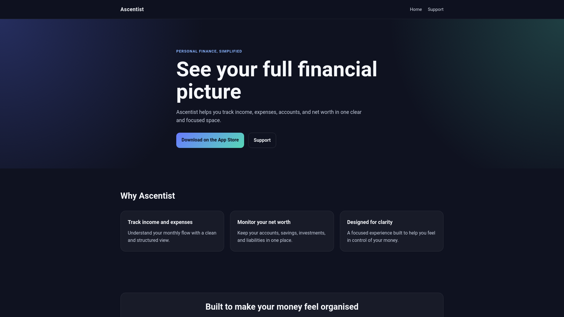 website screenshot of https://ascentist.pages.dev/