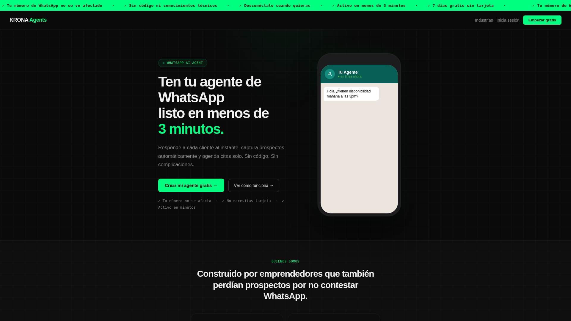 website screenshot of https://krona-agents.com/