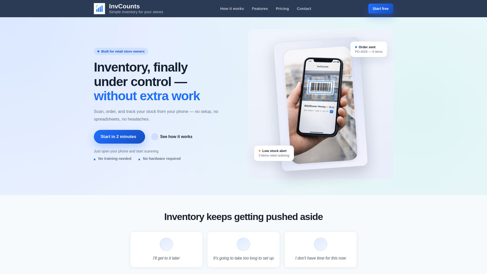 website screenshot of https://invcounts.com