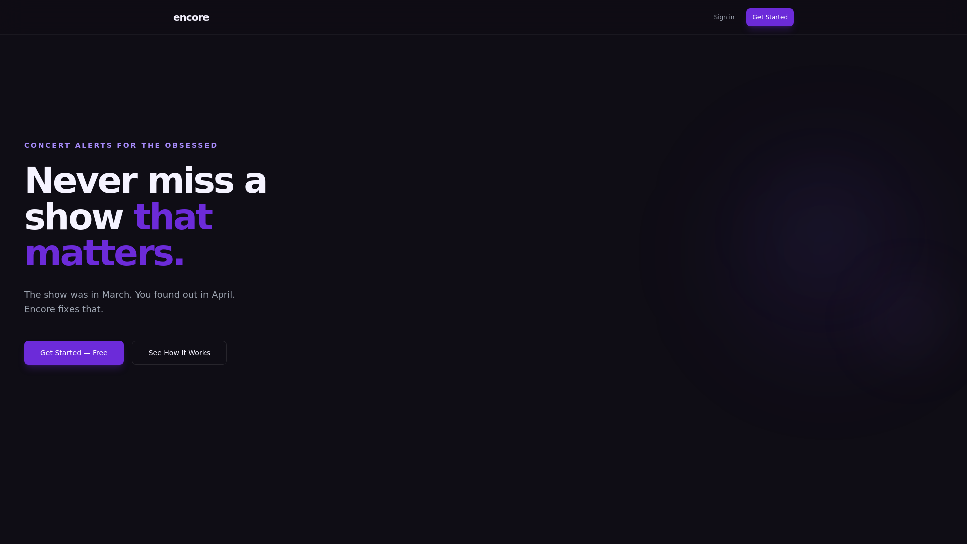 website screenshot of https://encore-am4.pages.dev/