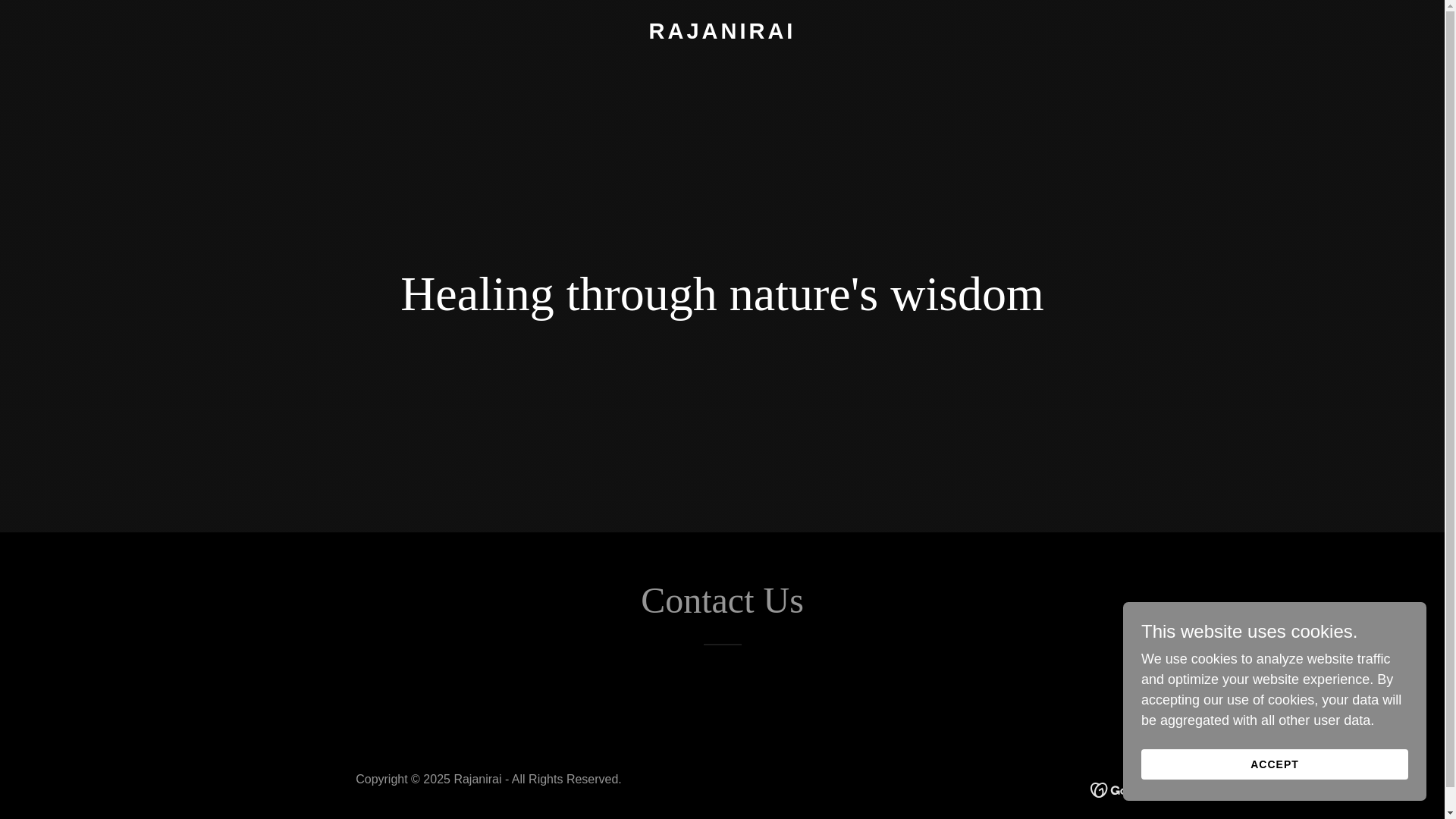 website screenshot of https://rajanirai.com/