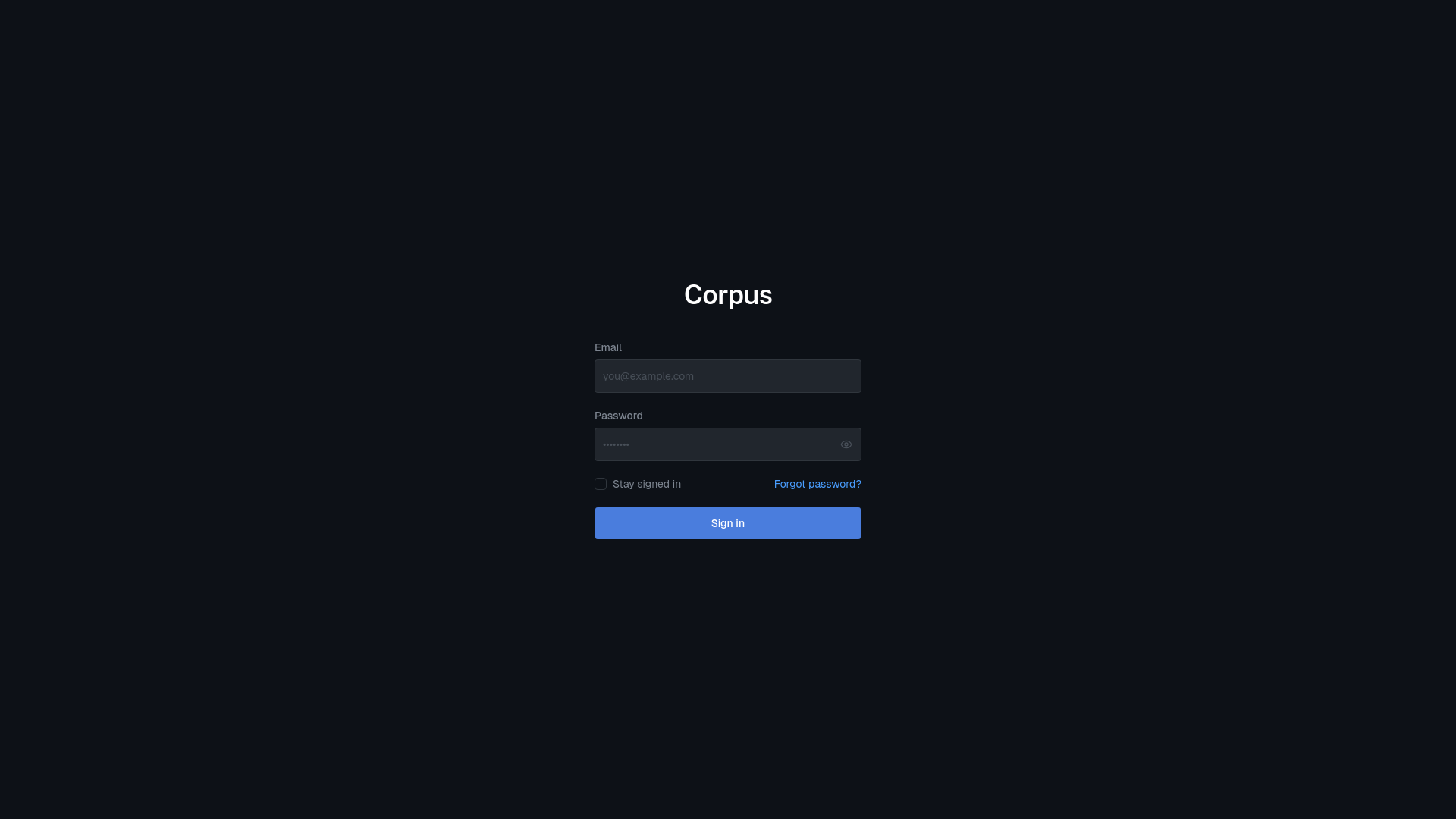 website screenshot of https://getcorpus.ai