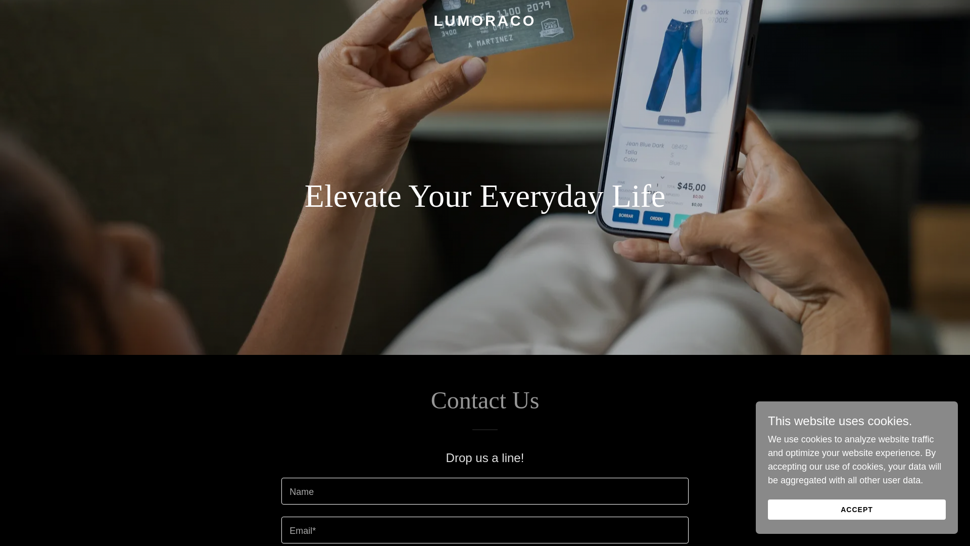 website screenshot of https://lumoraco.ca/