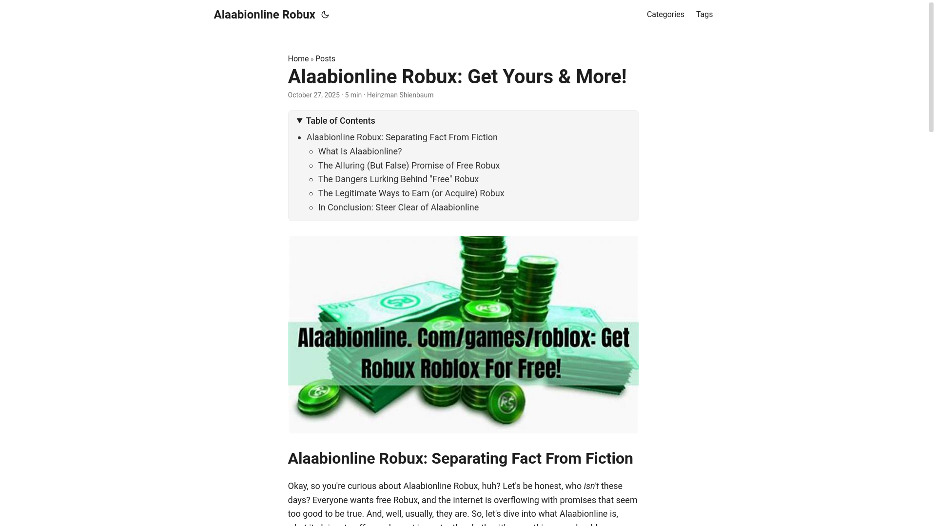 website screenshot of https://alaabionline-robux.pages.dev/