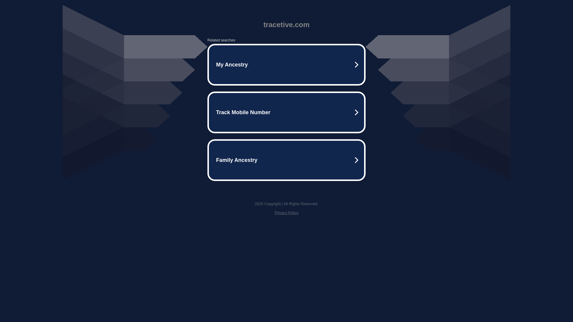 website screenshot of https://tracetive.com/