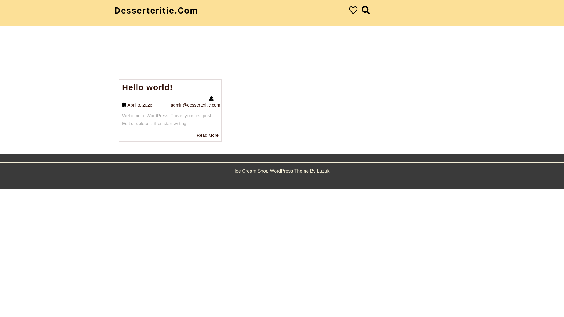 website screenshot of https://dessertcritic.com/