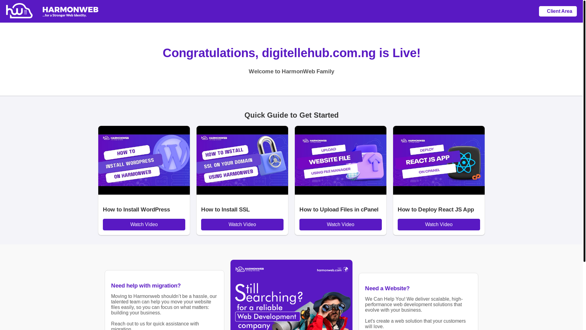 website screenshot of https://digitellehub.com.ng/