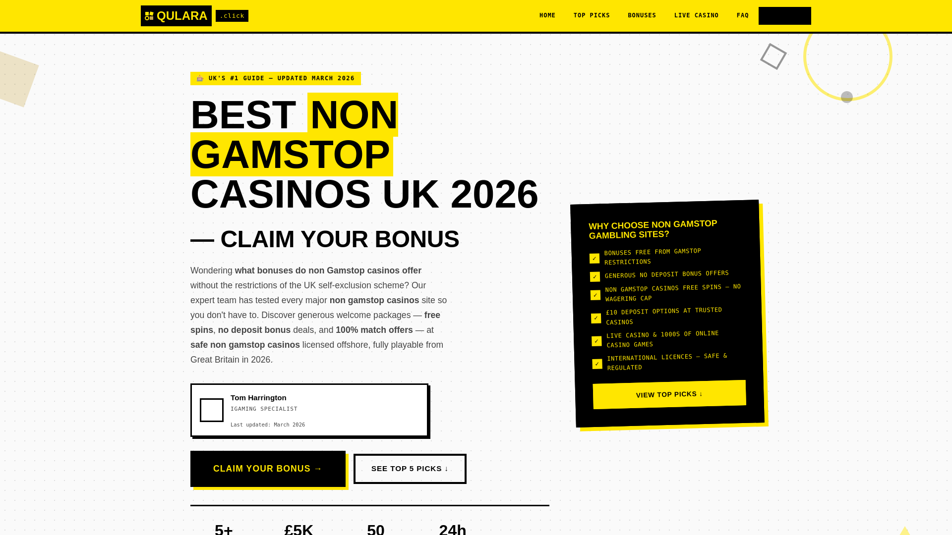 website screenshot of https://qulara-click.pages.dev/