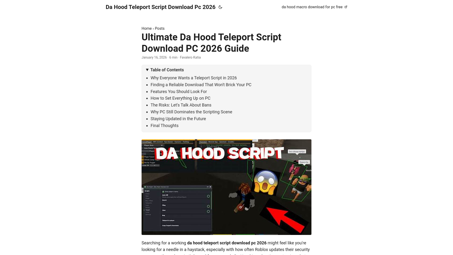 website screenshot of https://dahoodteleportscriptdownloadpc2026.pages.dev/