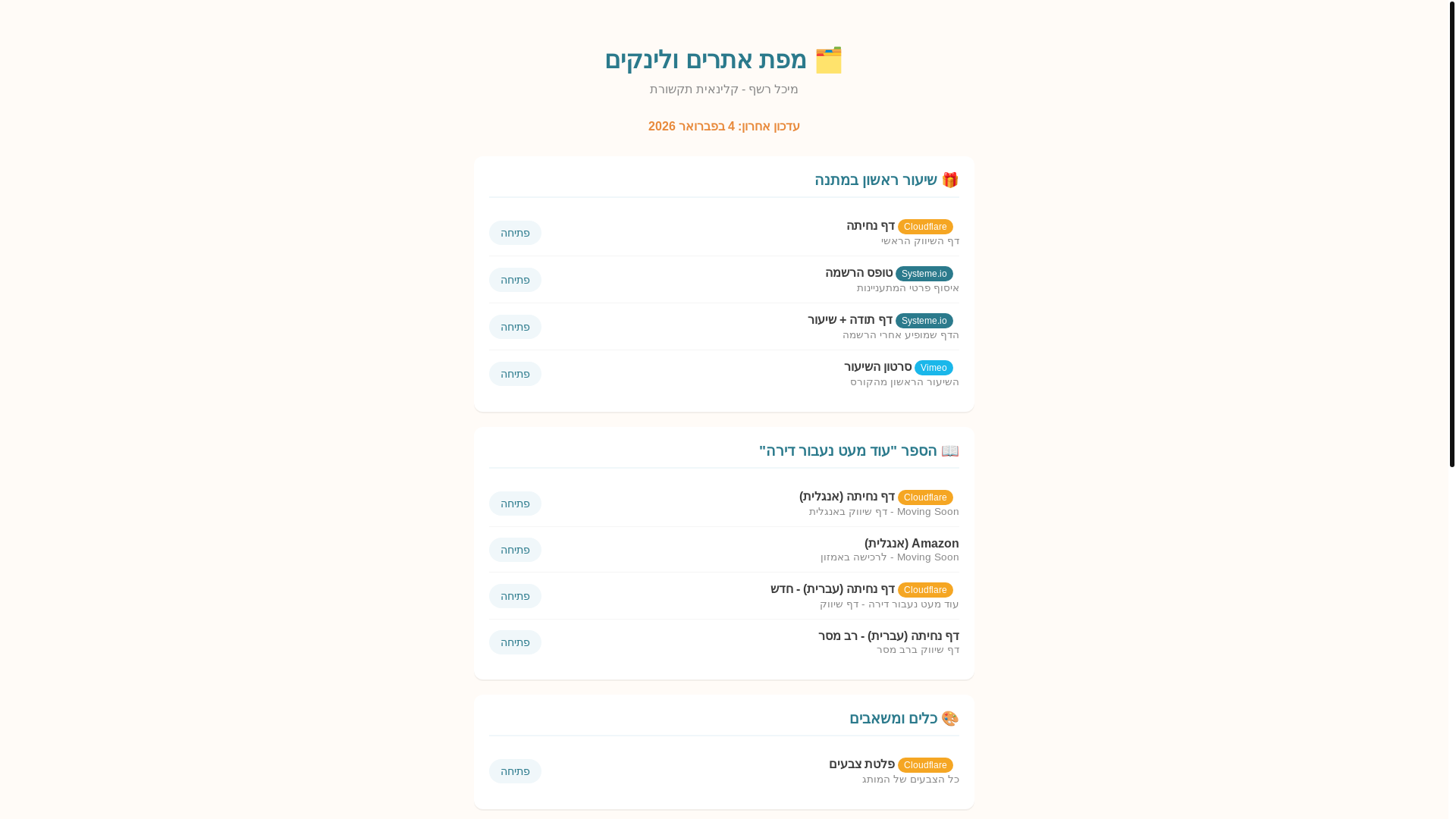 website screenshot of https://michal-links.pages.dev/
