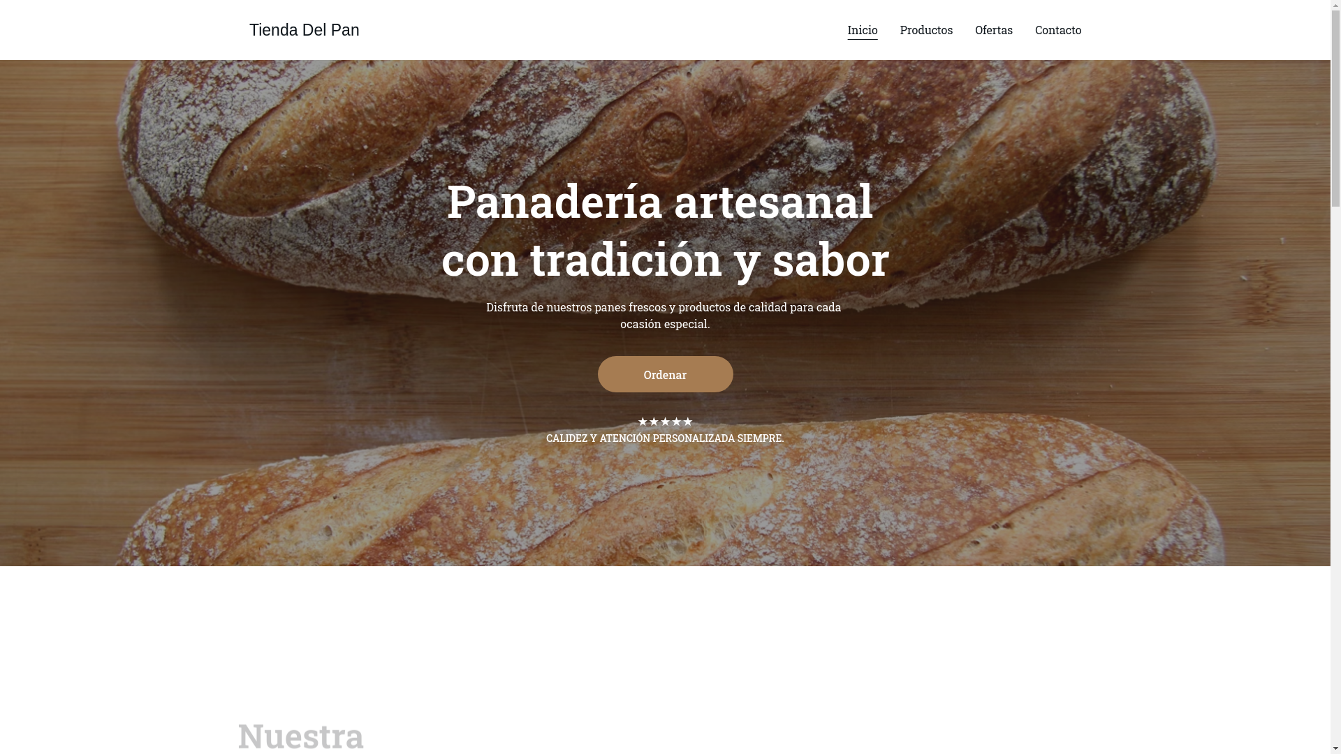website screenshot of https://tiendadelpan.fun/
