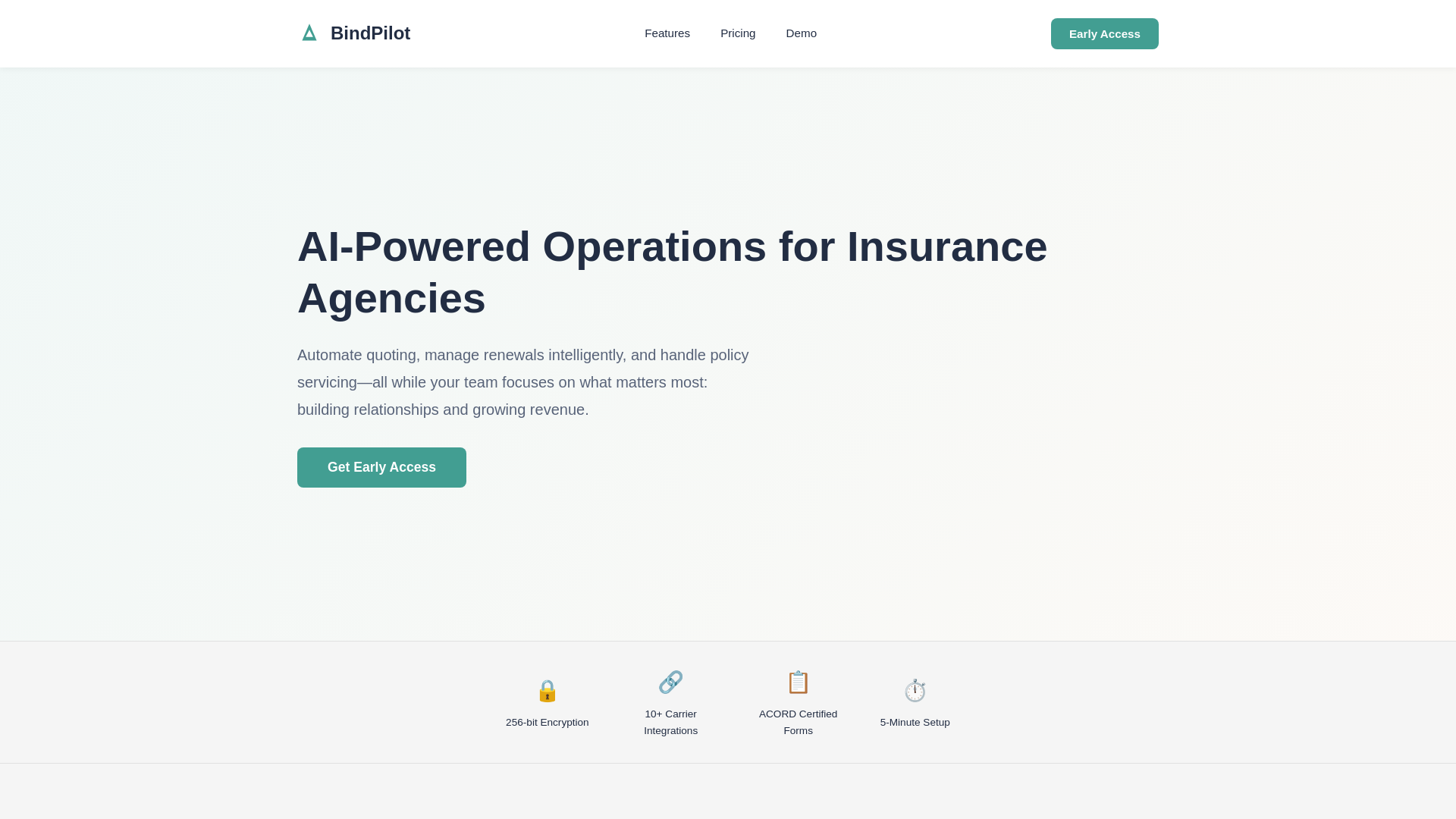 website screenshot of https://bindpilot.ai/
